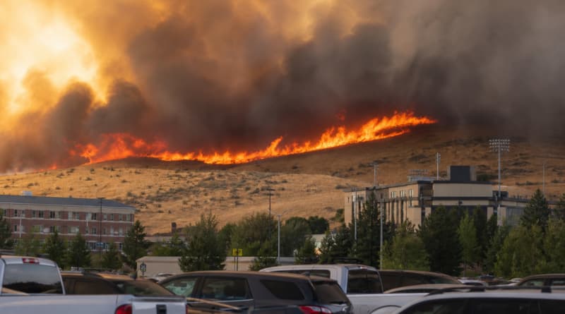 Reno Wildfire Forces Tens of Thousands to Flee as Flames Bear Down on University Campus