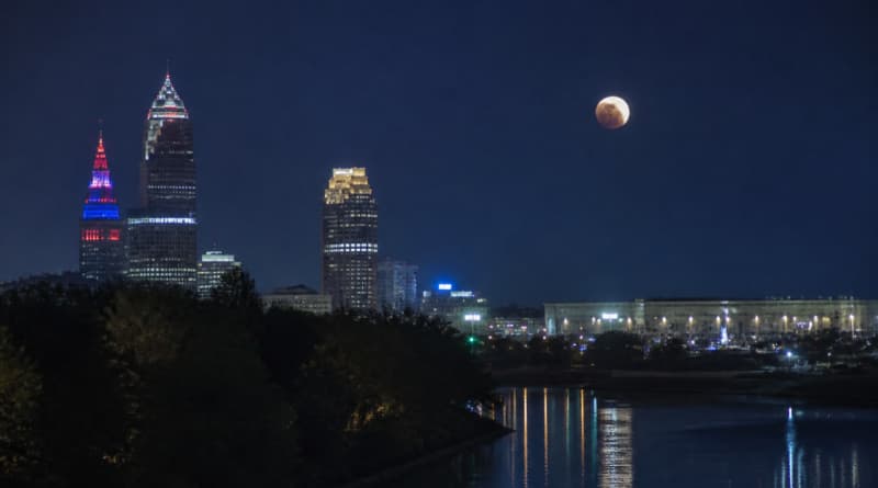 Cleveland Residents Treated to Striking Partial Lunar Eclipse on Friday Night