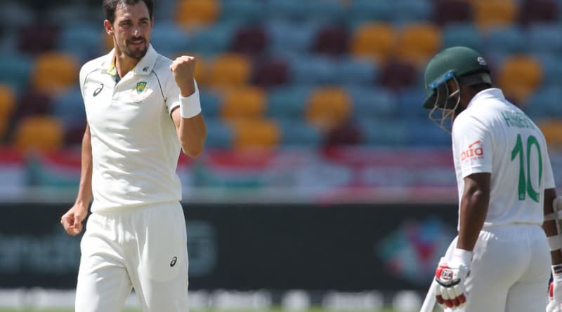 Mitchell Starc’s 5-Wicket Blitz in First Session Leaves Bangladesh Reeling in Mackay Test