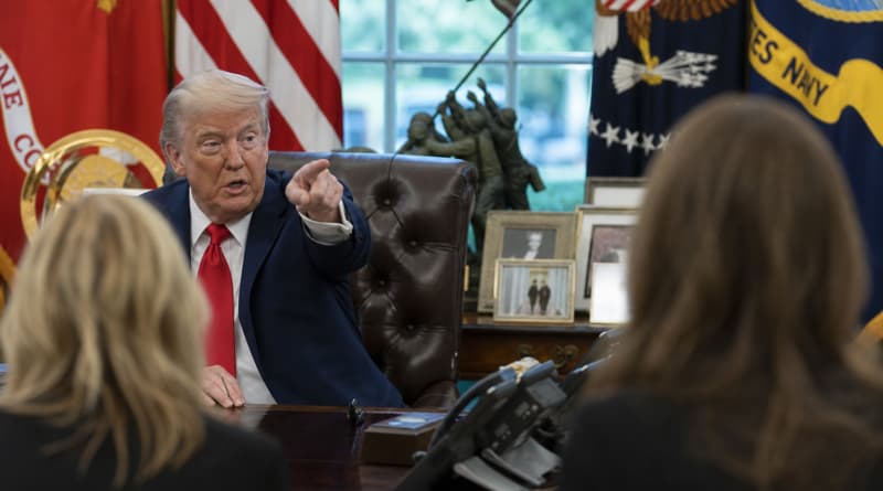 Trump Points to Reporter for Question in Oval Office Moment