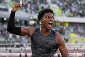 World Record-Holder Ja'Kobe Tharp Survives Semifinal Scare to Claim 110m Hurdles Gold in Budapest