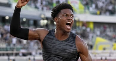 World Record-Holder Ja'Kobe Tharp Survives Semifinal Scare to Claim 110m Hurdles Gold in Budapest