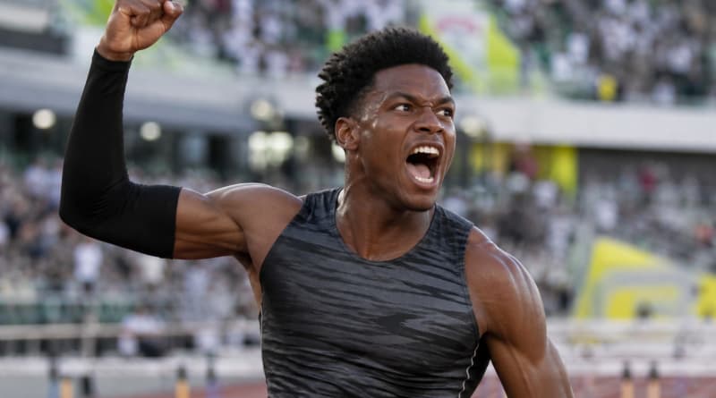 World Record-Holder Ja'Kobe Tharp Survives Semifinal Scare to Claim 110m Hurdles Gold in Budapest