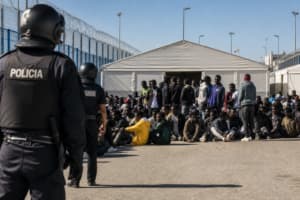 Spanish Police Relocate Hundreds of Migrants to New Camp in Ceuta