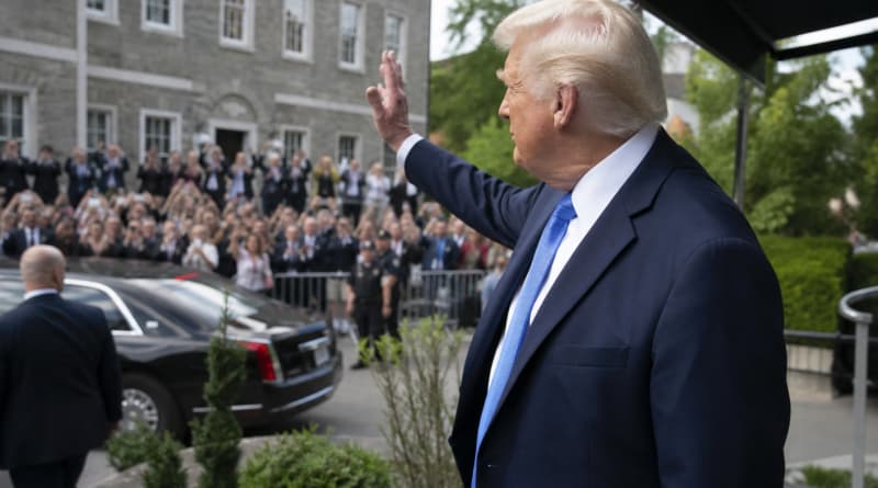 Trump’s Ireland Visit Sparks Protests as He Wades into Unification Debate and Golf Tournament
