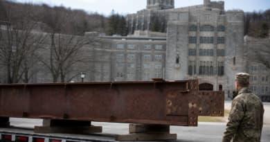 World Trade Center Steel Beam Arrives at West Point for Memorial Tribute