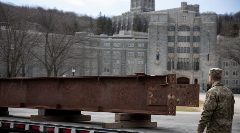 World Trade Center Steel Beam Arrives at West Point for Memorial Tribute